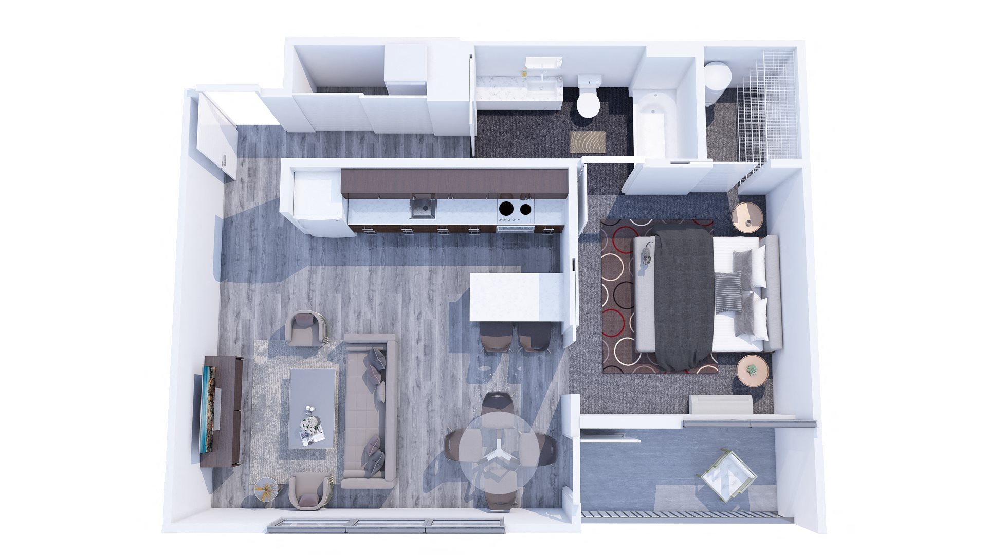 Range Apartments 1x1 C Floor Plan Range Apartments 1x1 C Floor Plan